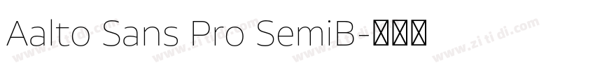 Aalto Sans Pro SemiB字体转换
